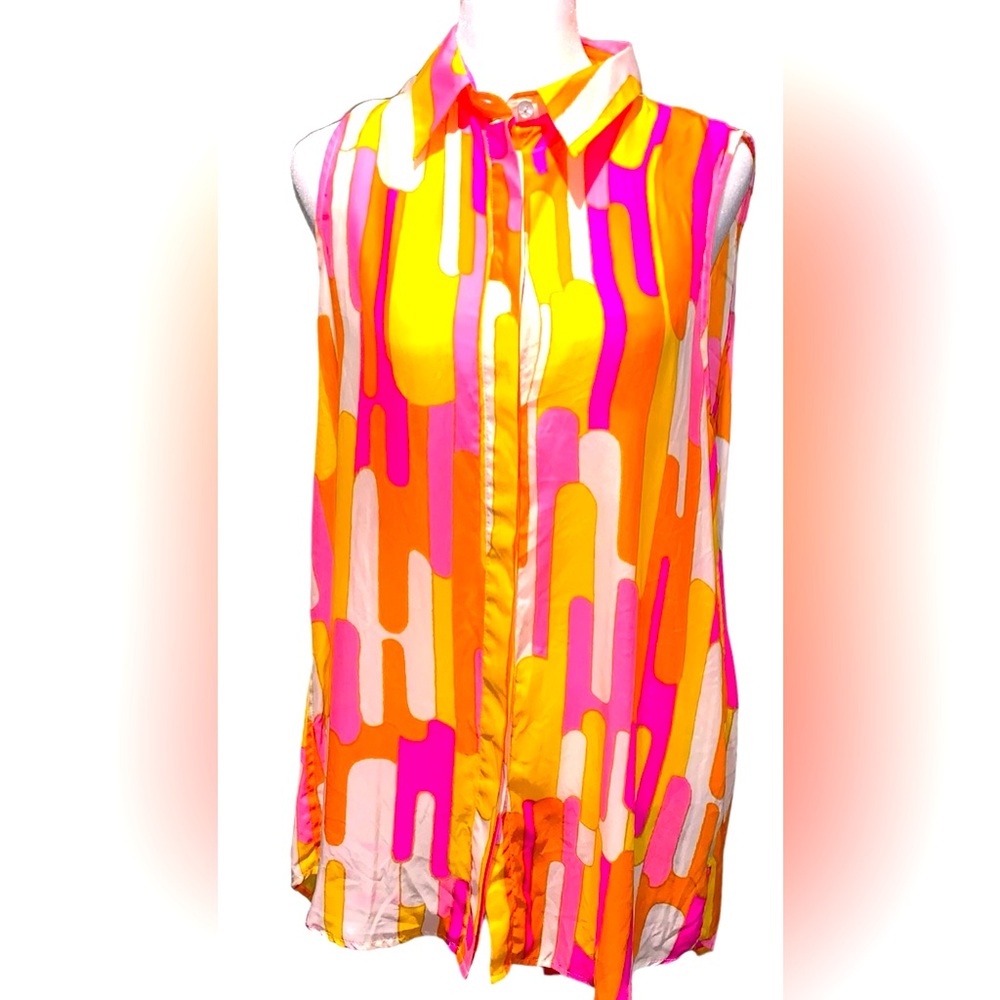 Julie Brown NYC Button Down Silk Blouse